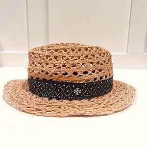Tory Burch summer woven straw hat. Excellent Condition.